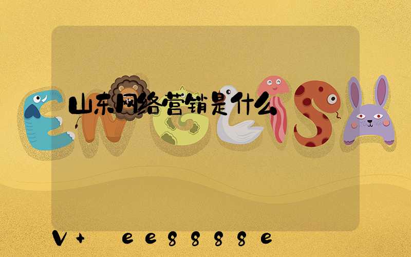 山东网络营销是什么