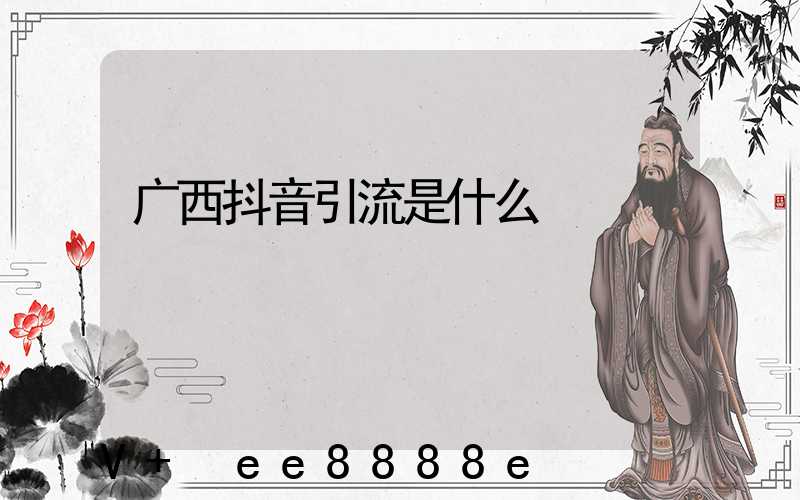 广西抖音引流是什么
