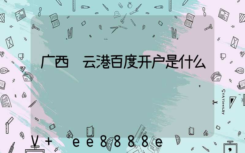 广西连云港百度开户是什么