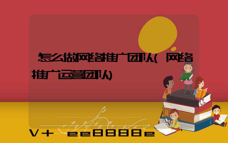 怎么做网络推广团队(网络推广运营团队)