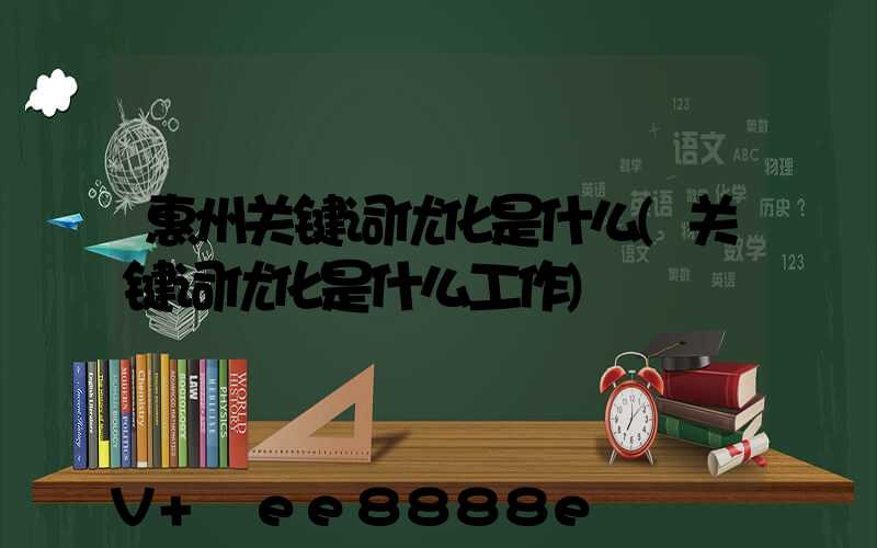 惠州关键词优化是什么(关键词优化是什么工作)