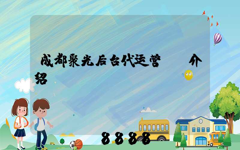 成都聚光后台代运营ai介绍