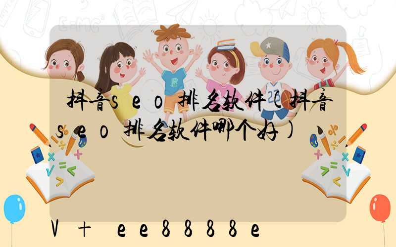 抖音seo排名软件(抖音seo排名软件哪个好)