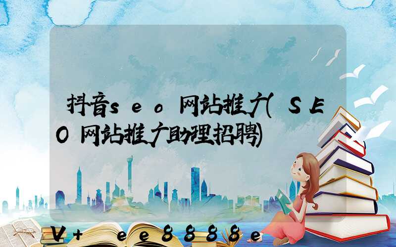 抖音seo网站推广(SEO网站推广助理招聘)