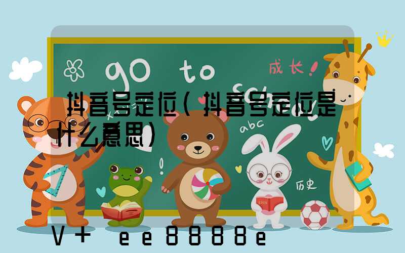 抖音号定位(抖音号定位是什么意思)