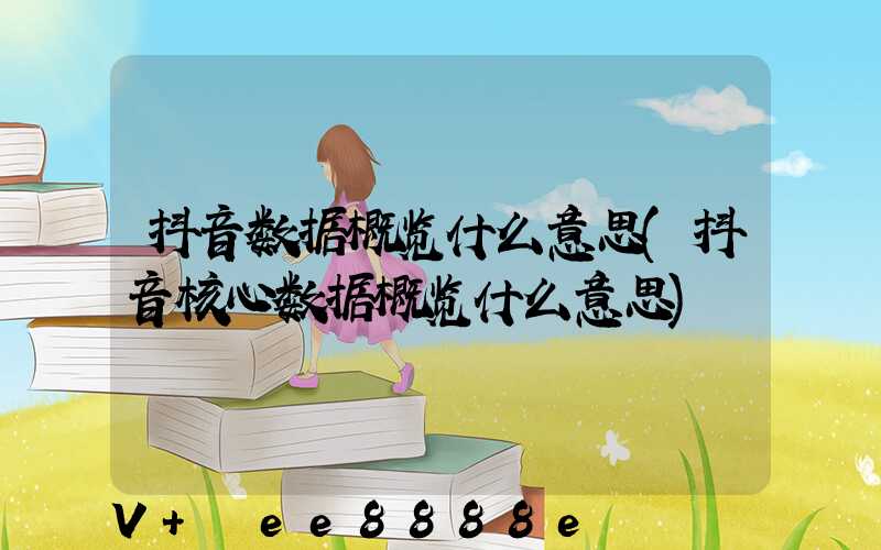 抖音数据概览什么意思(抖音核心数据概览什么意思)