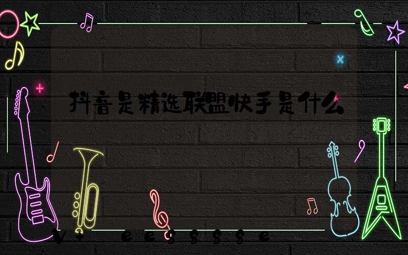 抖音是精选联盟快手是什么