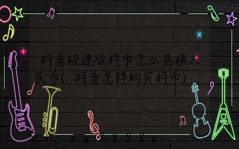 抖音极速版抖币怎么兑换人民币(抖音怎样购买抖币)
