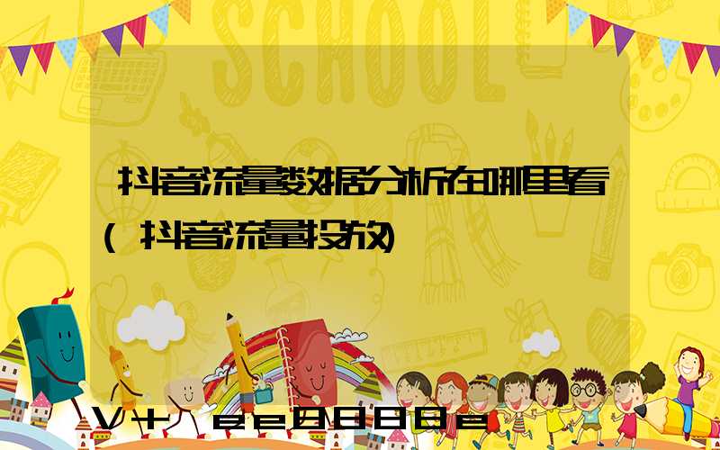 抖音流量数据分析在哪里看(抖音流量投放)