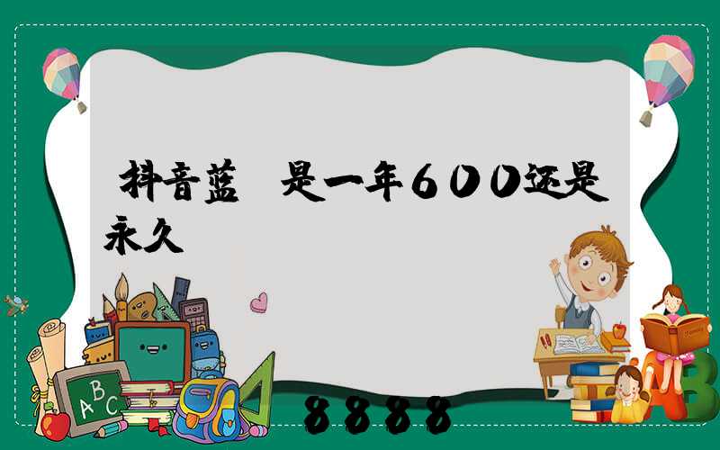 抖音蓝v是一年600还是永久