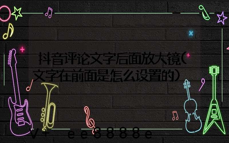 抖音评论文字后面放大镜(文字在前面是怎么设置的)