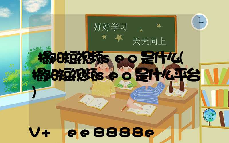揭阳短视频seo是什么(揭阳短视频seo是什么平台)