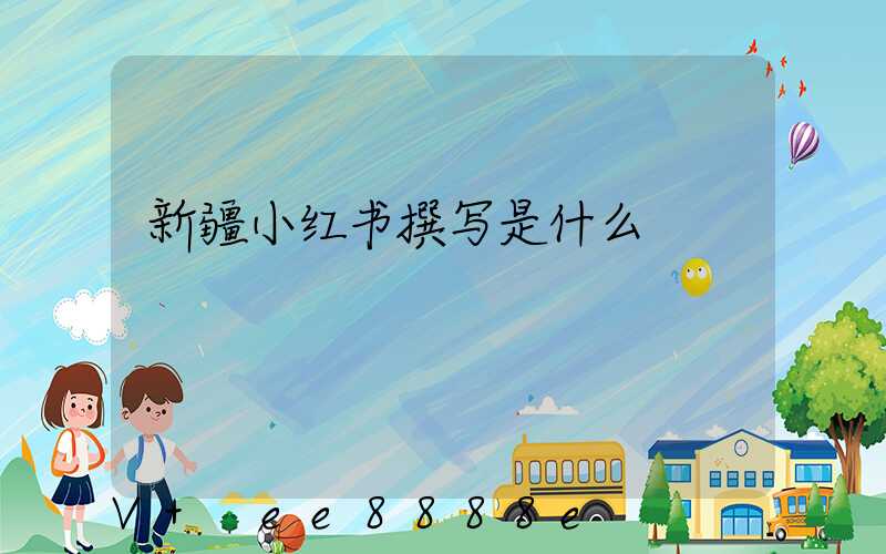 新疆小红书撰写是什么