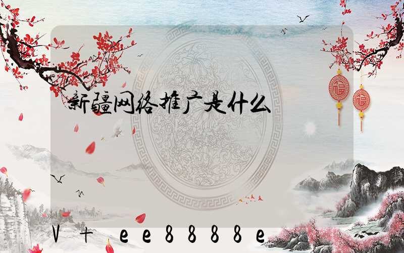 新疆网络推广是什么