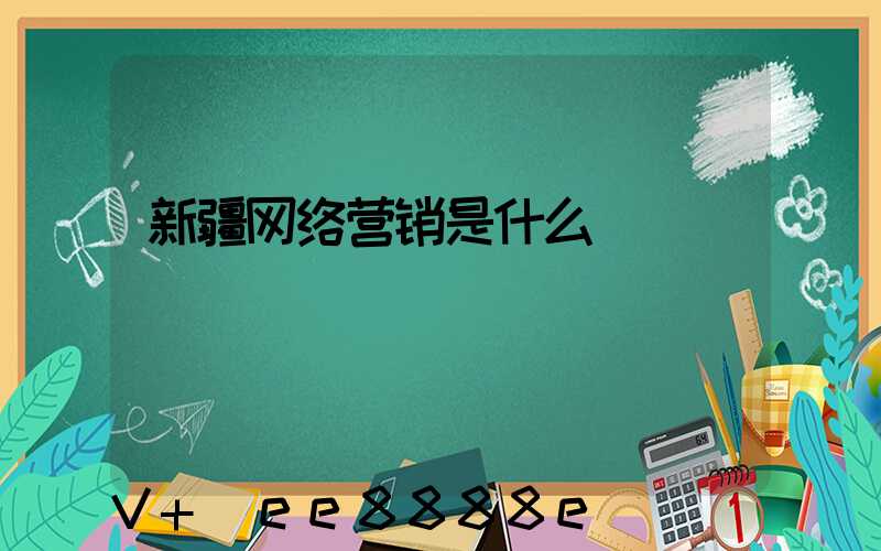 新疆网络营销是什么