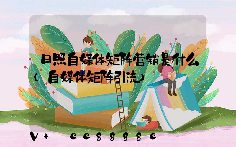 日照自媒体矩阵营销是什么(自媒体矩阵引流)