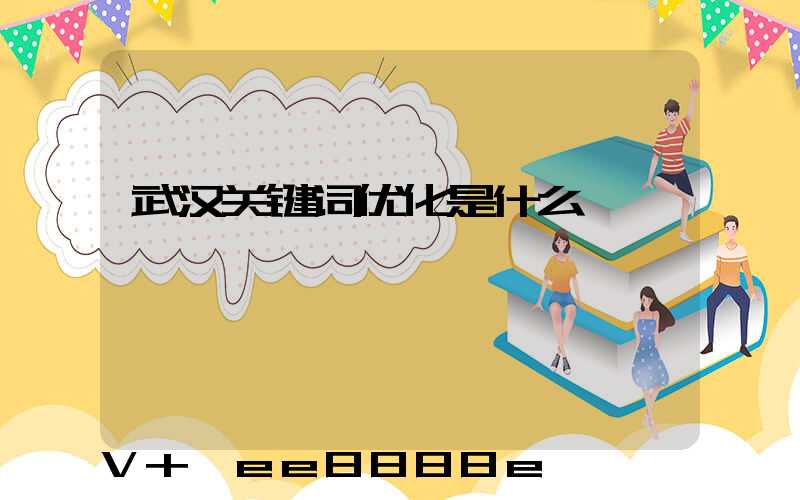 武汉关键词优化是什么