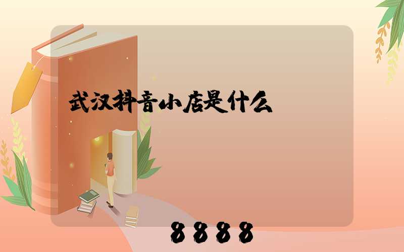 武汉抖音小店是什么