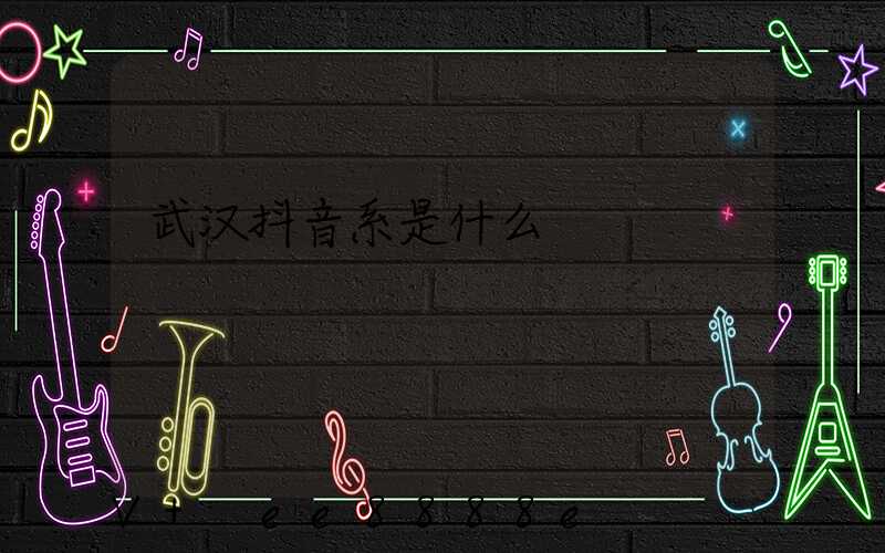 武汉抖音系是什么