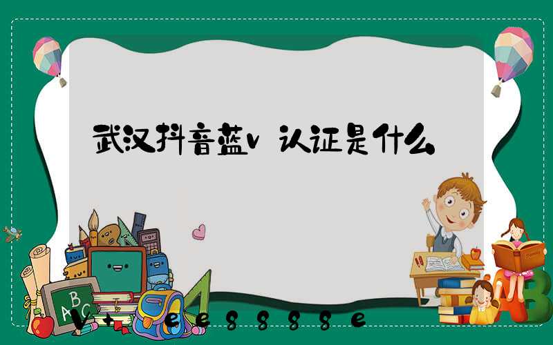 武汉抖音蓝v认证是什么