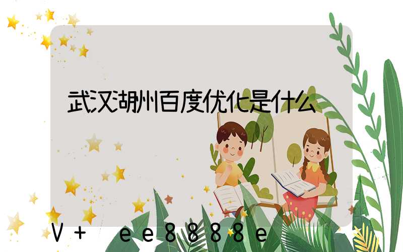 武汉湖州百度优化是什么