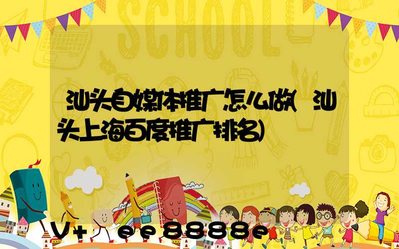 汕头自媒体推广怎么做(汕头上海百度推广排名)