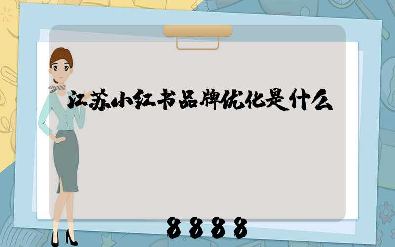 江苏小红书品牌优化是什么