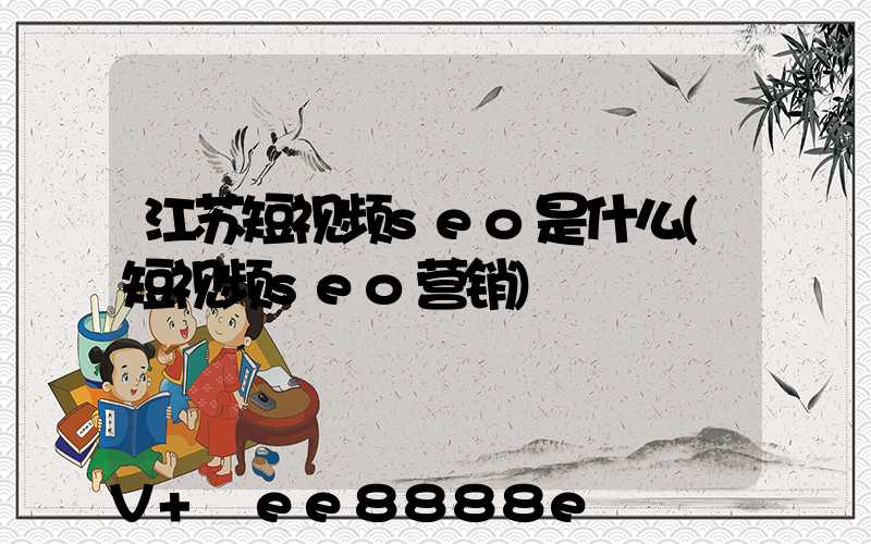 江苏短视频seo是什么(短视频seo营销)