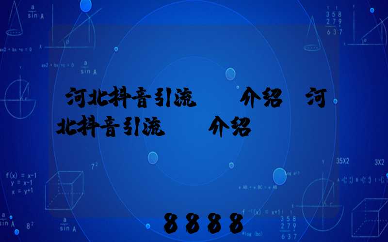河北抖音引流ai介绍(河北抖音引流ai介绍)