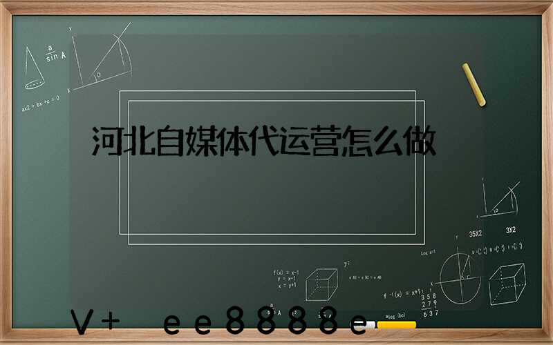 河北自媒体代运营怎么做