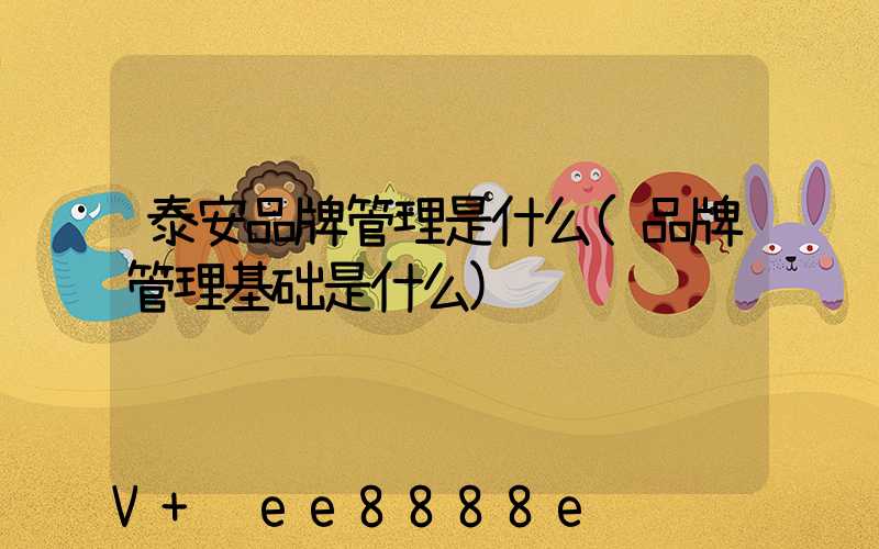 泰安品牌管理是什么(品牌管理基础是什么)