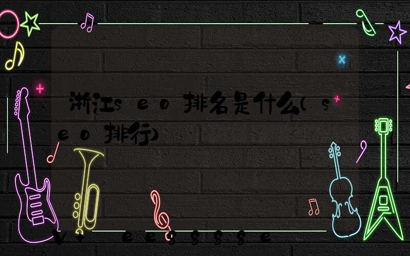浙江seo排名是什么(seo排行)