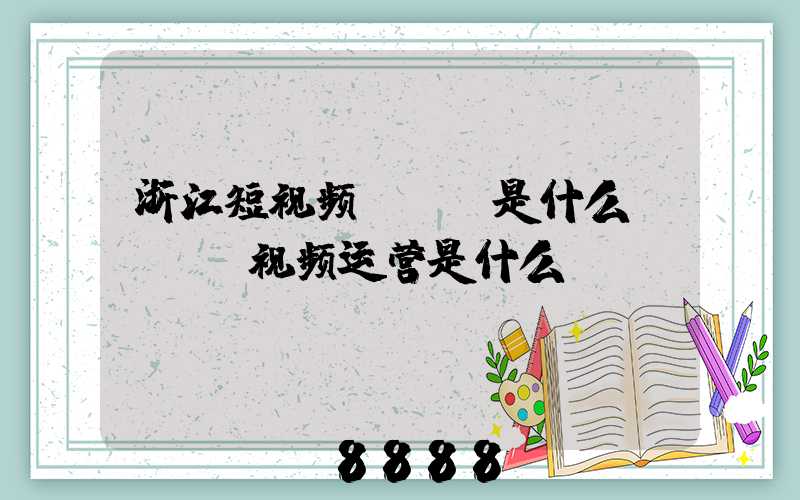浙江短视频seo是什么(SEO视频运营是什么)