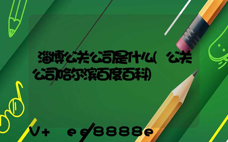 淄博公关公司是什么(公关公司哈尔滨百度百科)