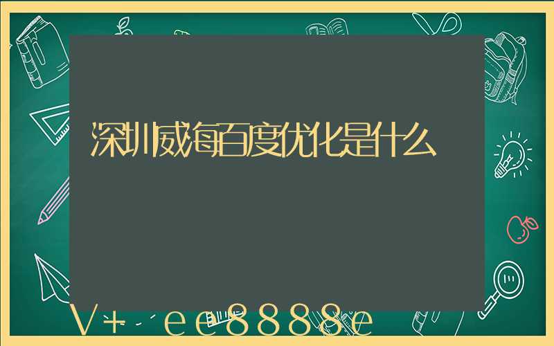 深圳威海百度优化是什么