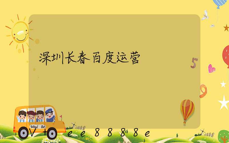 深圳长春百度运营