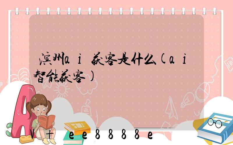 滨州ai获客是什么(ai智能获客)