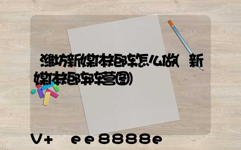 潍坊新媒体矩阵怎么做(新媒体矩阵阵营图)