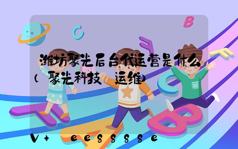 潍坊聚光后台代运营是什么(聚光科技_运维)