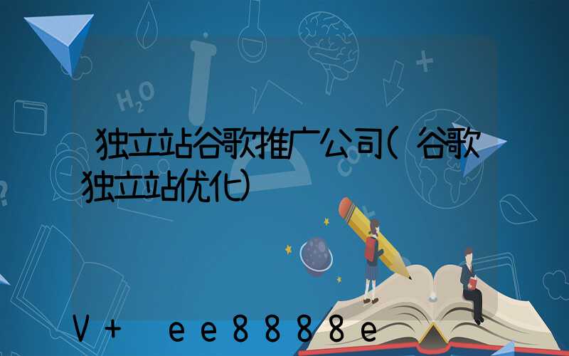 独立站谷歌推广公司(谷歌独立站优化)