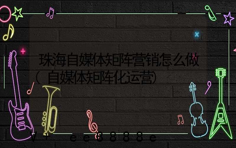 珠海自媒体矩阵营销怎么做(自媒体矩阵化运营)