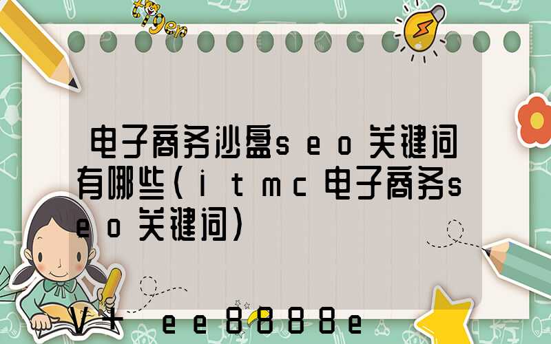 电子商务沙盘seo关键词有哪些(itmc电子商务seo关键词)