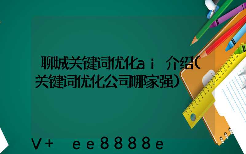 聊城关键词优化ai介绍(关键词优化公司哪家强)