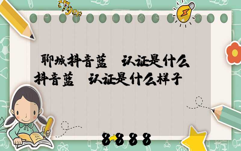 聊城抖音蓝v认证是什么(抖音蓝v认证是什么样子)