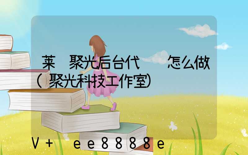 莱芜聚光后台代运营怎么做(聚光科技工作室)