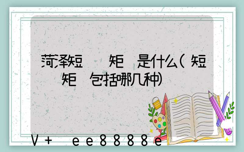 菏泽短视频矩阵是什么(短视频矩阵包括哪几种)