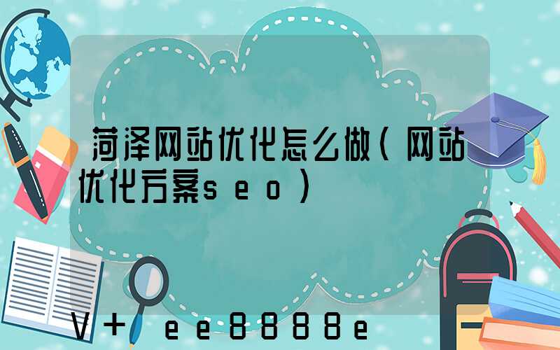菏泽网站优化怎么做(网站优化方案seo)