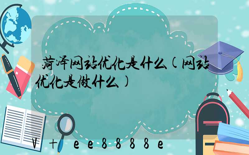 菏泽网站优化是什么(网站优化是做什么)