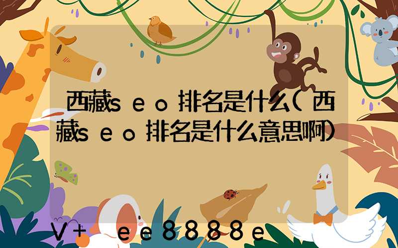 西藏seo排名是什么(西藏seo排名是什么意思啊)