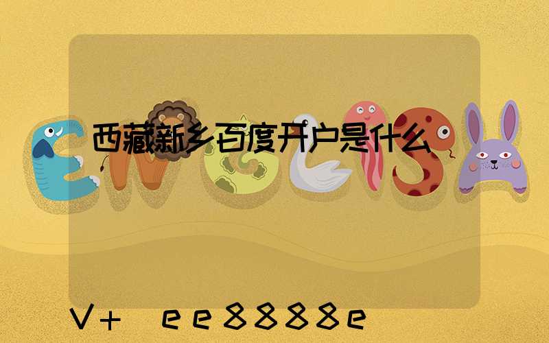 西藏新乡百度开户是什么